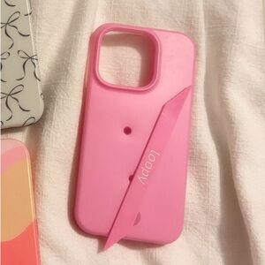 Bubble Gum Pink iPhone 15 Pro Loopy Case
